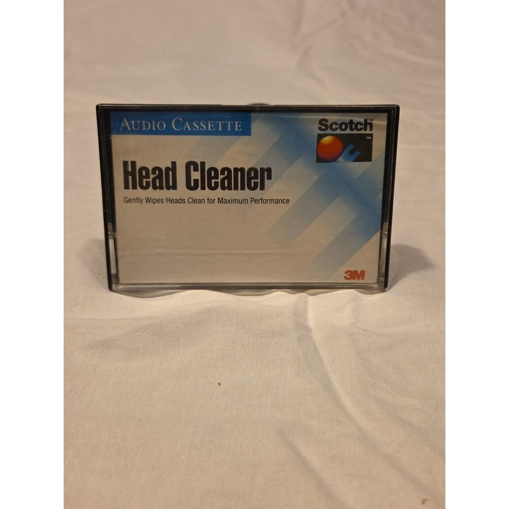 SCOTCH Audio Cassette Tape Head Cleaner Cleaning Tape 3M - Open Box